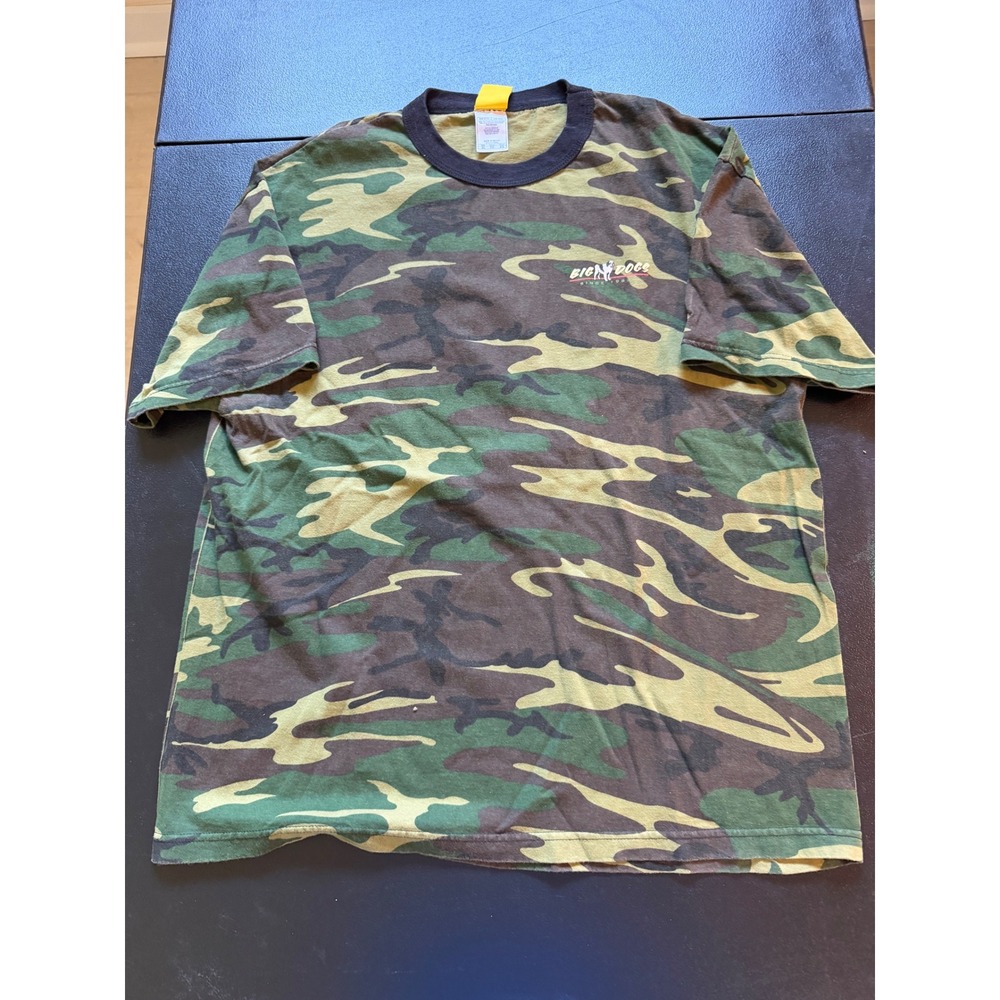 Vintage Big‎ Dogs The Beer Hunter Camo T-Shirt Mens XL Graphic Tee